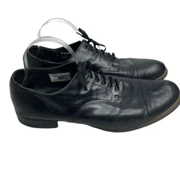 Stacy Adams | Shoes | Stacy Adams Dress Shoes Cap Toe Oxfords Black Leather  Size 1 M Lace Up A18 | Poshmark